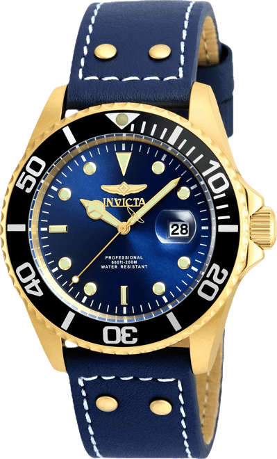 Men's 22076 Pro Diver Quartz 3 Hand Blue Dial Watch