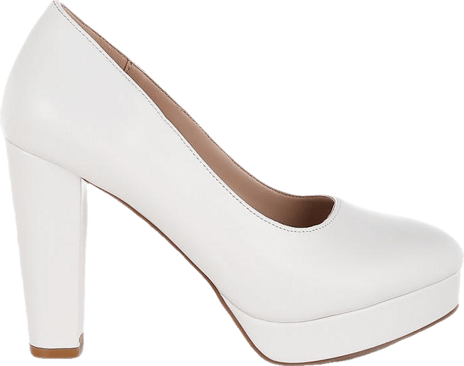 Damsor Leather Block Heel Pumps