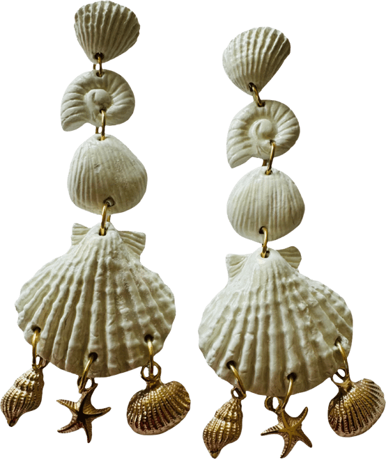 Alayna Shells Large Drop Earrings