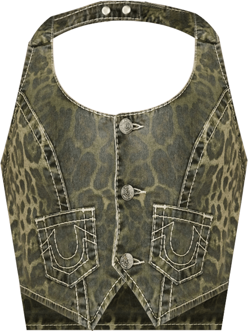Women's Camo Big T Leopard Halter Top