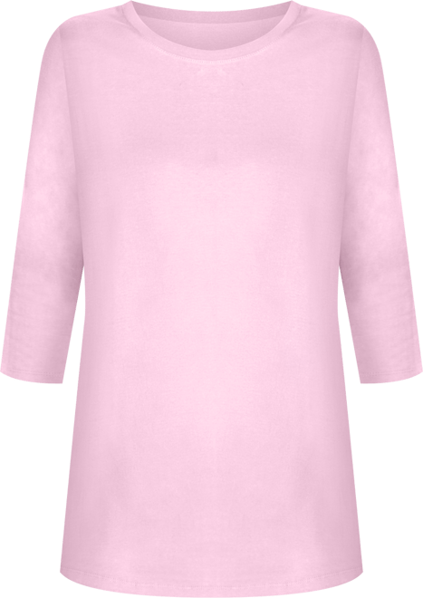 Plus Size Within Perfect Three-Quarter Sleeve Crewneck Tee