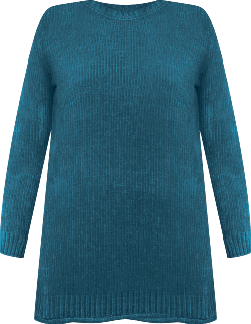 Plus Size Crewneck Chenille Sweater