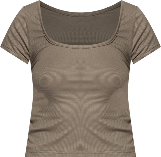 Women's Saige Contrast Layered Ribbed T Shirt
