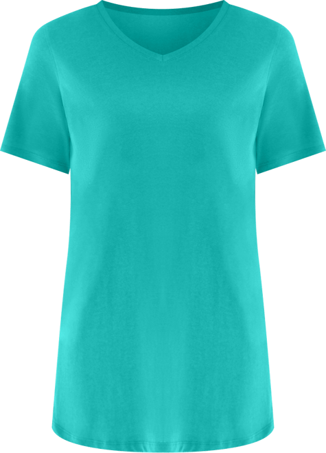 Plus Size Perfect Short-Sleeve V-Neck Tunic