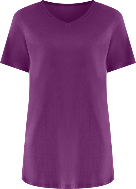 Plus Size Perfect Short-Sleeve V-Neck Tunic