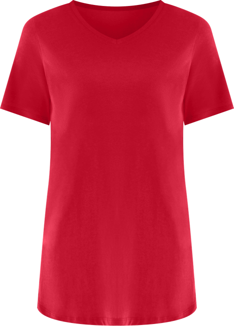 Plus Size Perfect Short-Sleeve V-Neck Tunic
