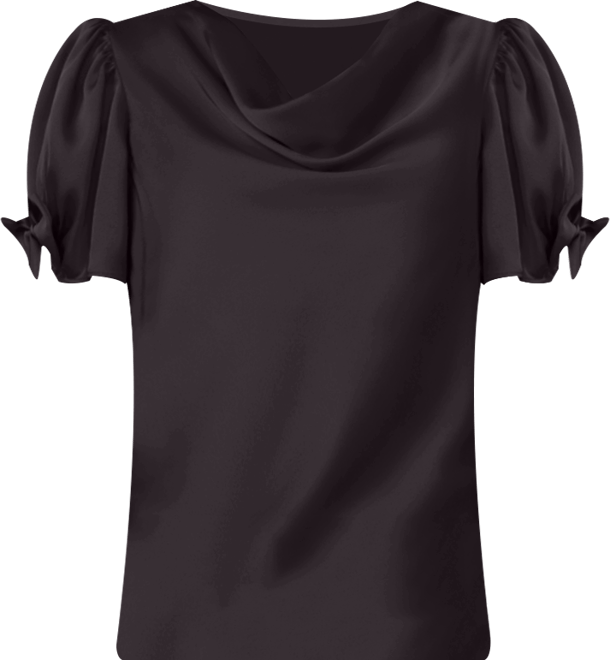 CeCe Women's Cowl Neck Bubble Short Sleeves Top - Macy's