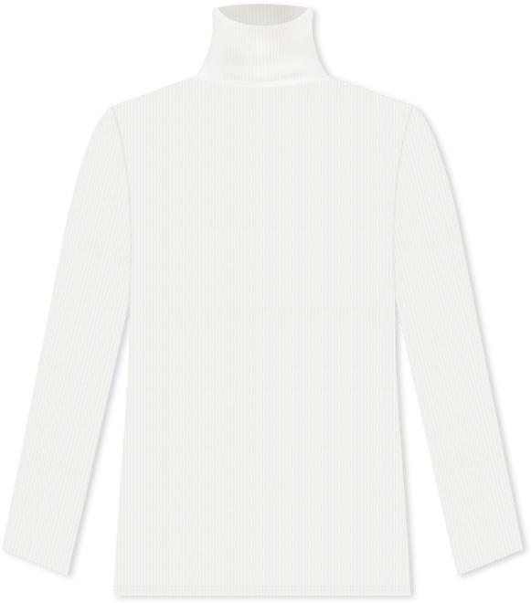 Winter White Arlo Ribbed Turtleneck