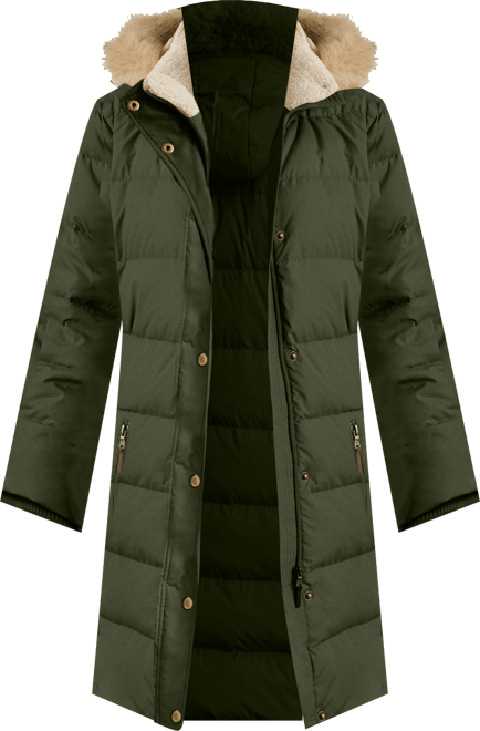 Plus Size Faux-Fur-Trim Hooded Puffer Coat