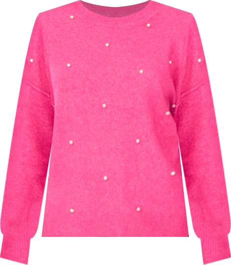 Women's Embellished Pearl Crewneck Sweater