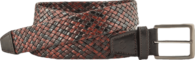 Men's Leather Woven Belt