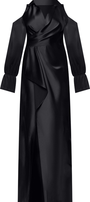 Women's V-Neck Long Sleeve Maxi Dress