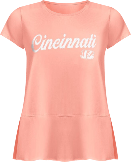 Women's Light Orange Cincinnati Bengals Gametime Is Paradise T-Shirt