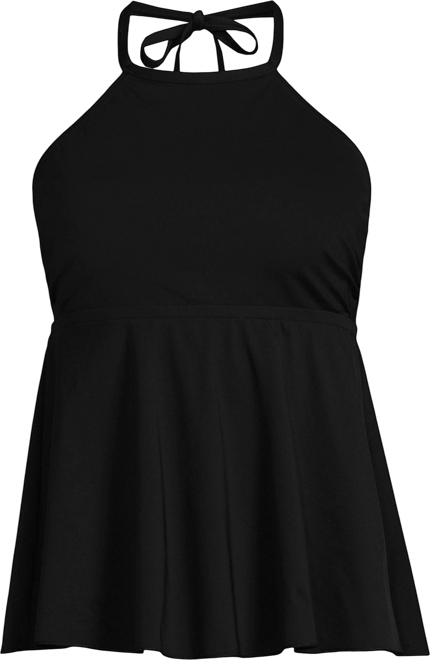 Women's Flutter High Neck Halter Tankini Top