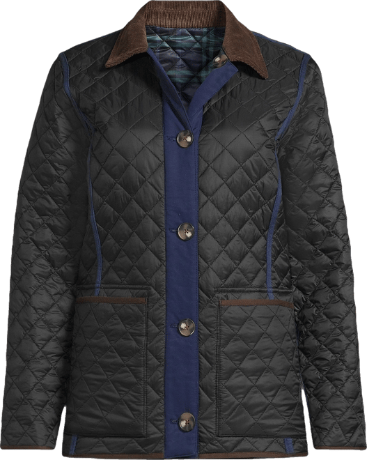 Women's Print Reversible Barn Quilted Insulated Jacket