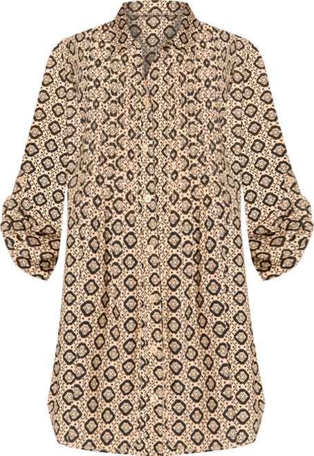 Plus Size Within Rayon 7-Day Pintucked Tunic Blouse