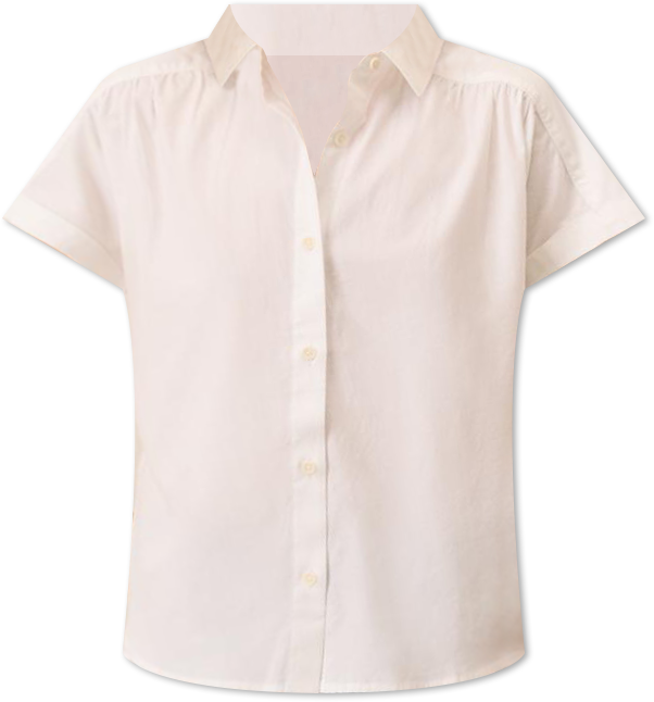 Women's Organic Cotton All Day Poplin Shirred Shirt