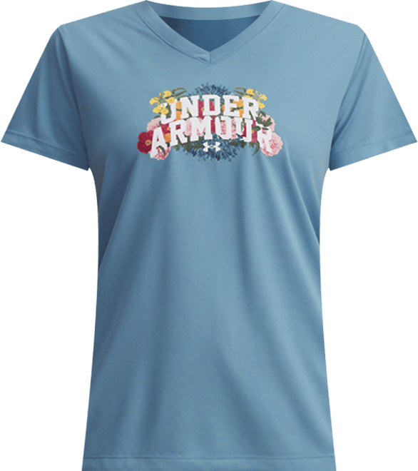 Women's Ua Tech Watercolor Graphic V-Neck T-Shirt