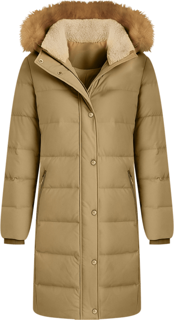 Women's Faux-Fur Hooded Puffer Coat