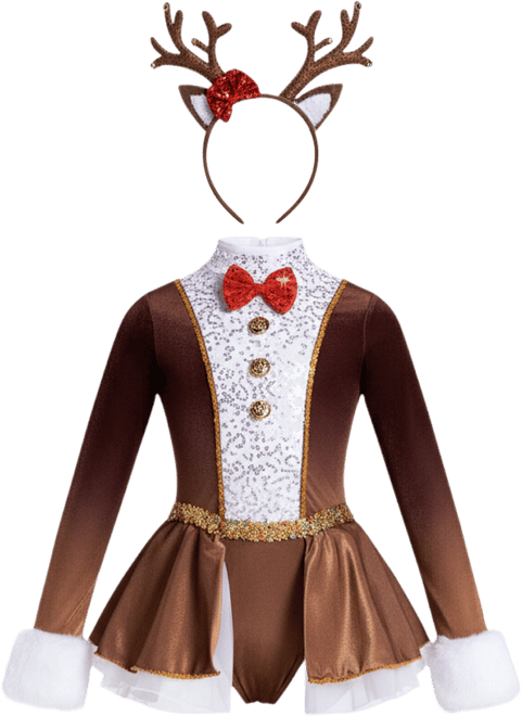 brown dance dress rudolph Chocolate Indulgence Brown Lace Latin Dress main image 1