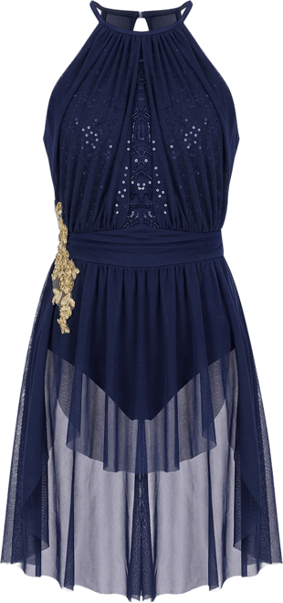 Cascade Shirred Mesh Dance Dress | Weissman