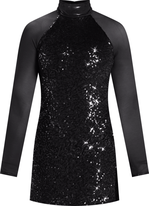 little black dress fresno Black Sequin Boucle Satin Maxi Dress – self-portrait main image 1