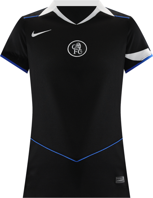 Chelsea F.C. Stadium 2025/26 (wersja trzecia) Damska koszulka piłkarska Nike Dri-FIT Total 90 – replika