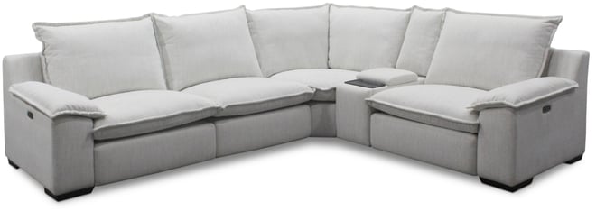 Borsi 5-Pc. Sectional with 3 Power Recliners & 1 Console, Exclusive at Macy's