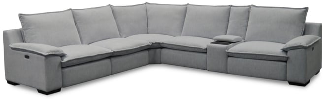 Borsi 6-Pc. Sectional with 2 Power Recliners & 1 Console, Exclusive at Macy's