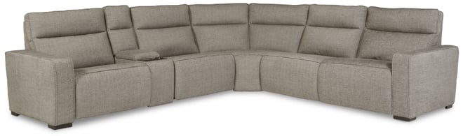 Miren 6-Pc. Fabric Sectional with 3 Power Headrest Recliners with Console, Exclusively at Macy's