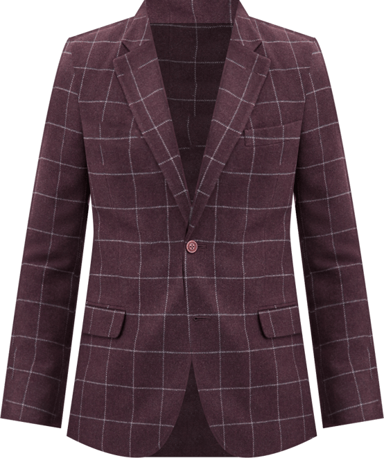 Men's Modern-Fit Wine Window Tweed Sport Coat