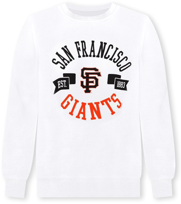 Women's White San Francisco Giants Team Logo Fleece Pullover Sweatshirt