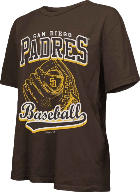 Women's Brown San Diego Padres Oversized First Base T-Shirt