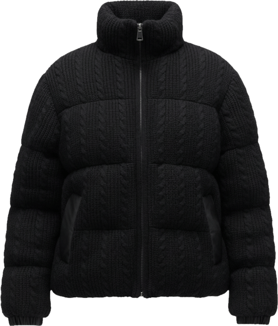 Women's Sweater Knit Puffer Jacket