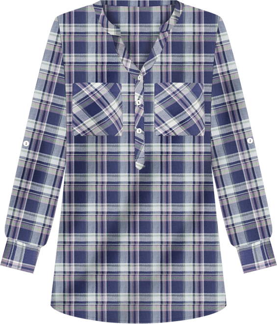 Check Shirt Blue at Cotton Traders