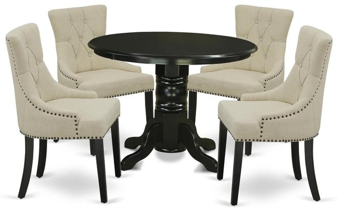 Dining Room Set Black, SHFR5-blk-02