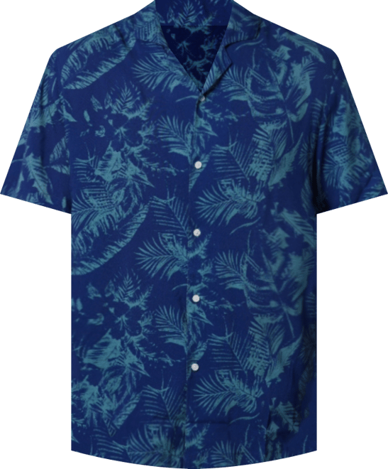Mens Casual Button-Down Hawaiian Short Sleeve Shirt