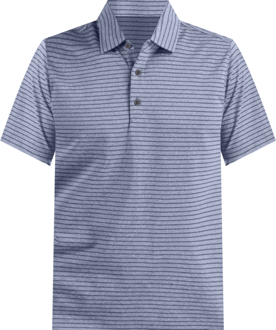Men's Forge Eco Heather Stripe Stretch Recycled Polo Shirt