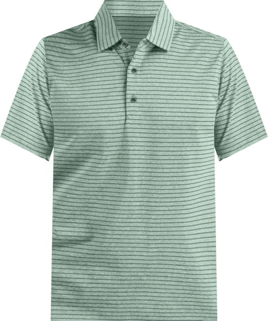 Men's Forge Eco Heather Stripe Stretch Recycled Polo Shirt