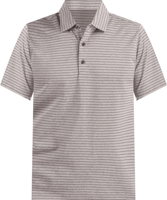 Men's Forge Eco Heather Stripe Stretch Recycled Polo Shirt