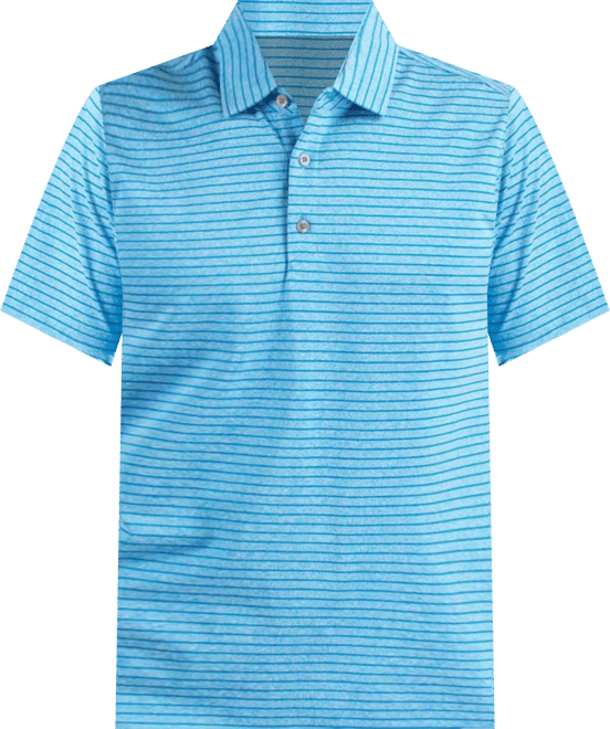 Men's Forge Eco Heather Stripe Stretch Recycled Polo Shirt