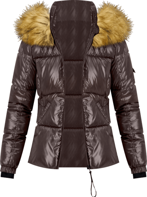 Women's Allie Faux-Fur-Trim Hooded Puffer Coat