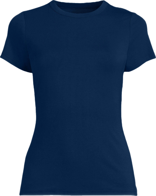Women's Petite Short Sleeve Cooling Crew Neck T-Shirt