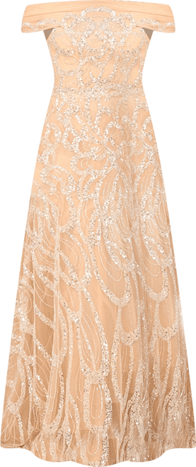 Women's Off Shoulder A-line Gown