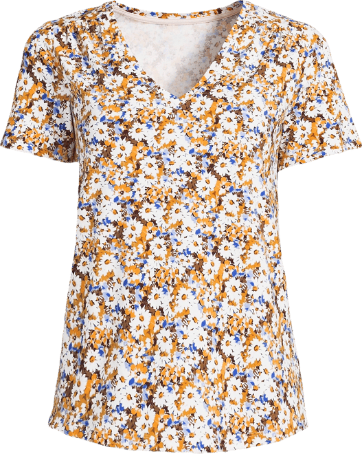 Women's Short Sleeve Lightweight Jersey Gathered Shoulder T-Shirt