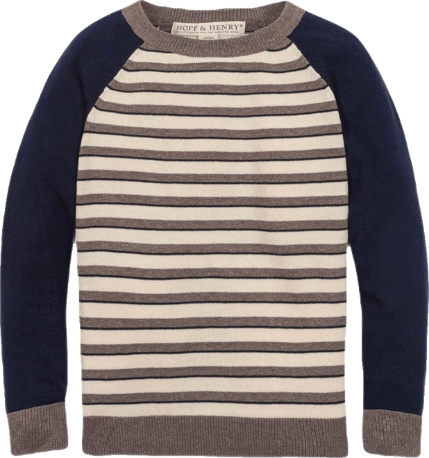 Little and Big Boys' Organic Long Sleeve Raglan Sweater