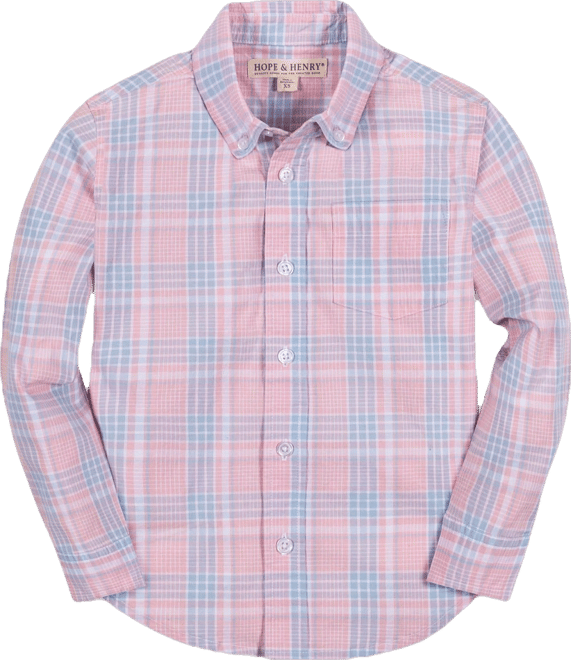 Boys Stretch Poplin Long Sleeve Button Down Shirt