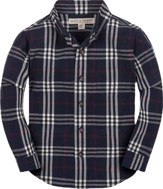 Boys Stretch Poplin Long Sleeve Button Down Shirt