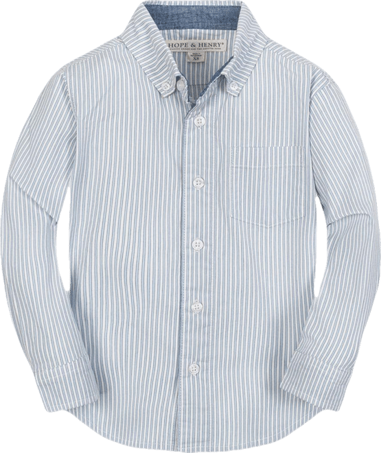 Boys Stretch Poplin Long Sleeve Button Down Shirt