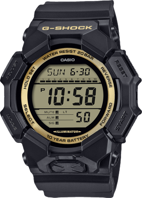 Men's Black Resin Watch, 51.9mm